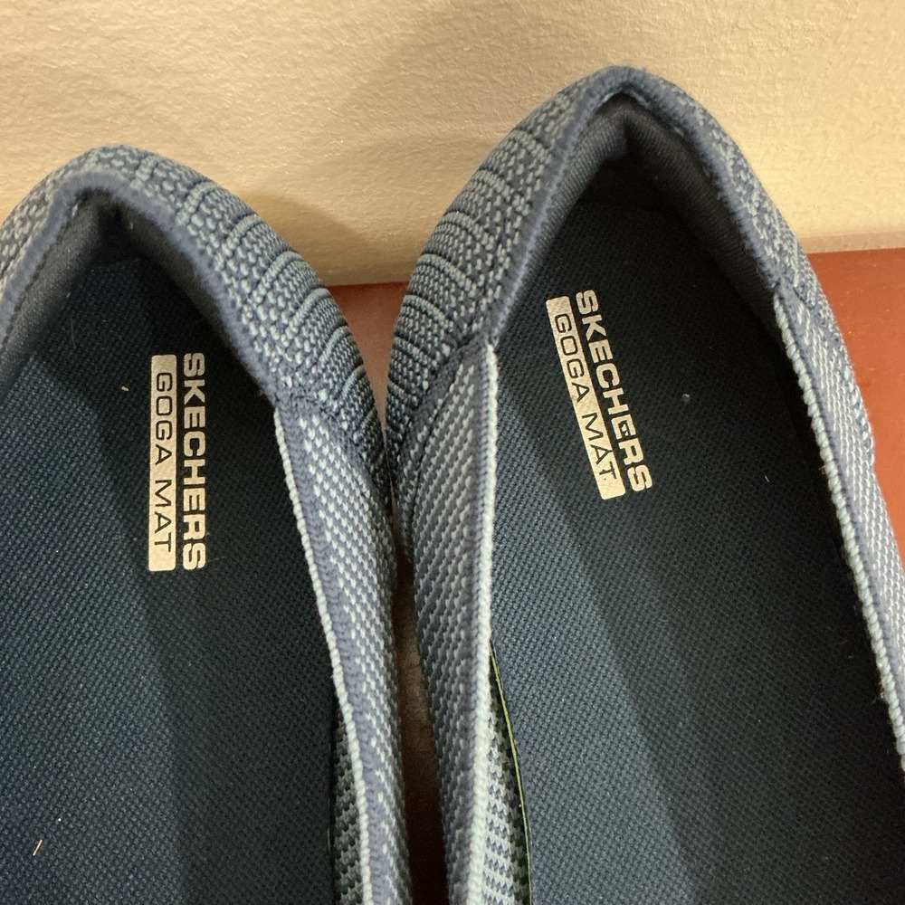 Skechers Shoes Womens 10 Go Step Lite Navy Ballet Flats Goga Max Comfort Slip On - Picture 5 of 6